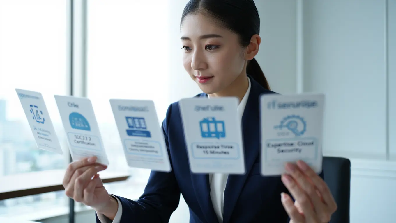 A graphic illustrating a help desk with a headset and a computer screen showing support tickets.