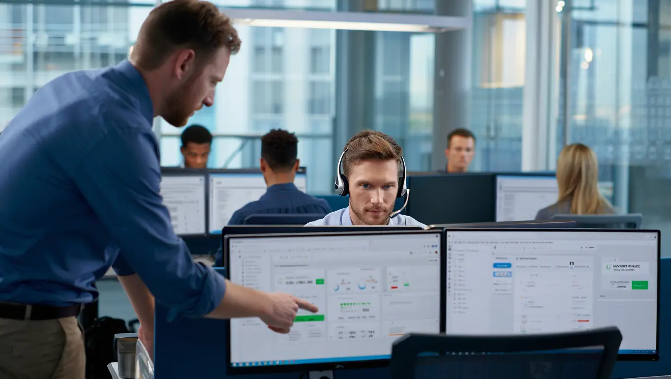 A graphic illustrating how IT help desk reduces downtime.